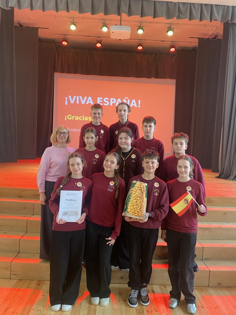 Gedminų progimnazijos šeštokai viktorinoje „¡Viva España!“