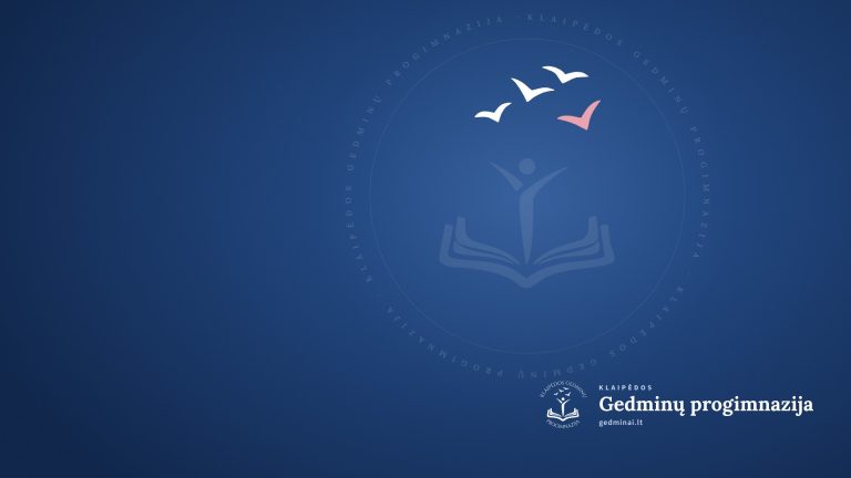 Darbalaukio fonas – mėlynas variantas